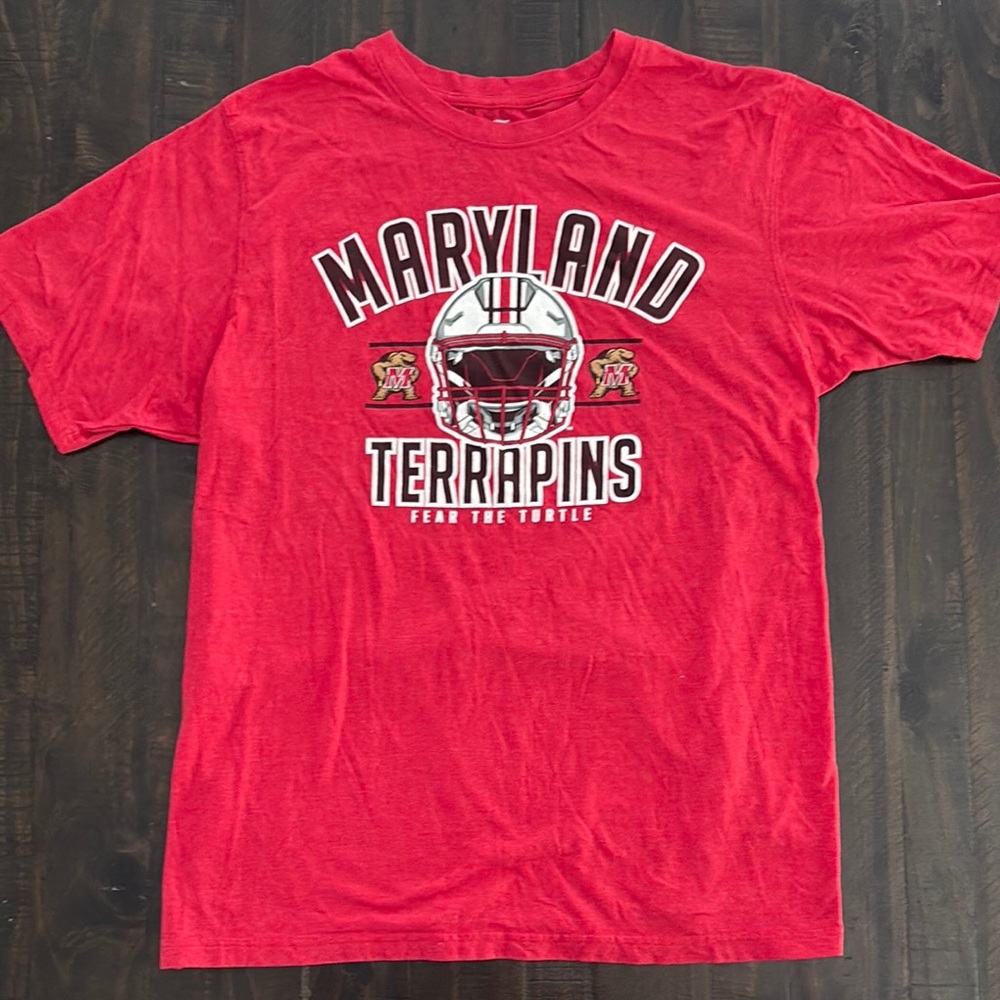 Red XL Throwback Terrapins Football T-Shirt